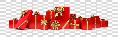 下载 礼物 Row Of Christmas Presents PNG file