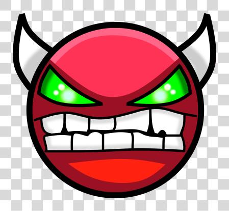 Download Devil cara Geometry Dash Hard demonio PNG file