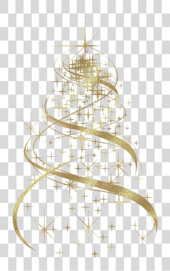 下载 Christmas Tree Christmas Decorations 黄金 PNG file