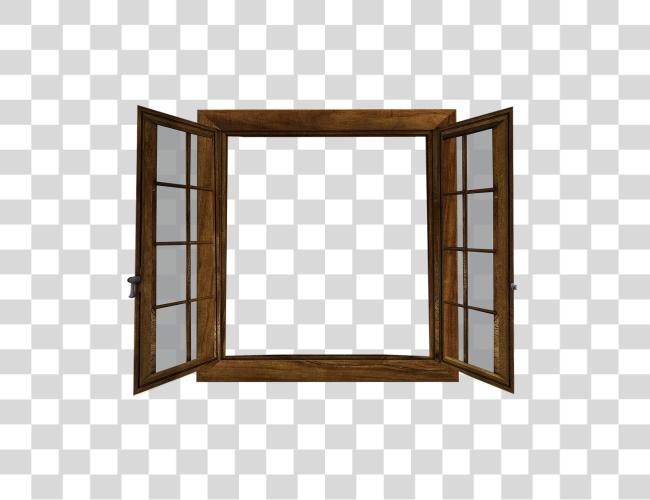 Download Window Open Window Glass Outlook Image Editing Open Wood Window Clip Art