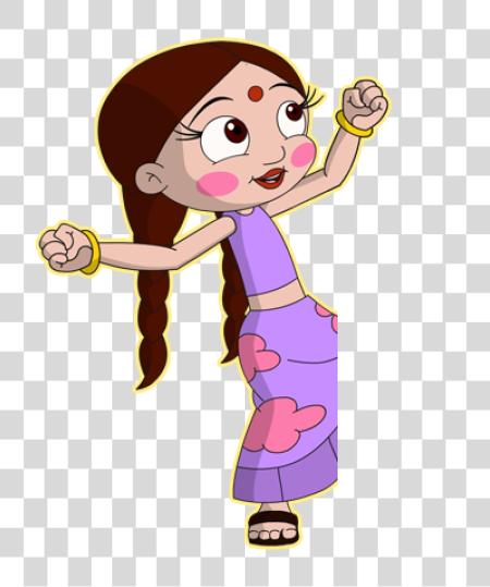 下载 Chhota Bheem Chutki 女孩 PNG file