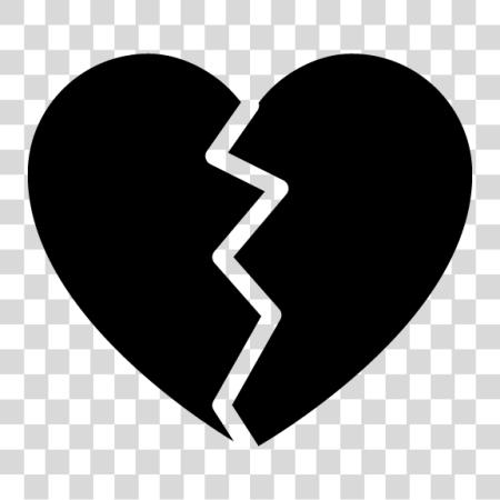 下载 Broken Heart 图标 图形的 插圖 Cutout PNG file