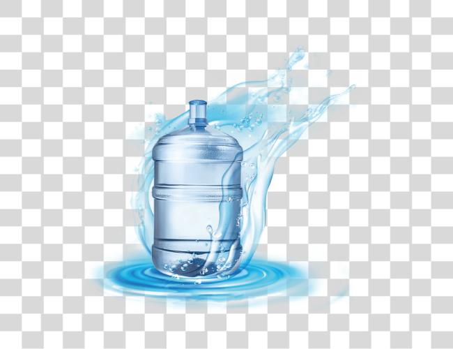 Download full grande botella de agua con agua splashed Clip arte