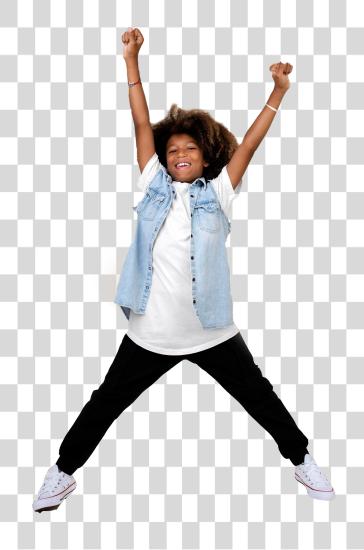 Download black girl kid fashion exited PNG file