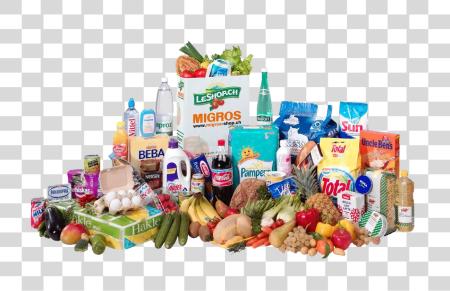 Download colección súper mercado enlatado comida y comestibles PNG file