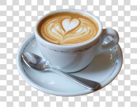 Download Cup of Cappuccino with Heart Shaped Latte Art   PNG file