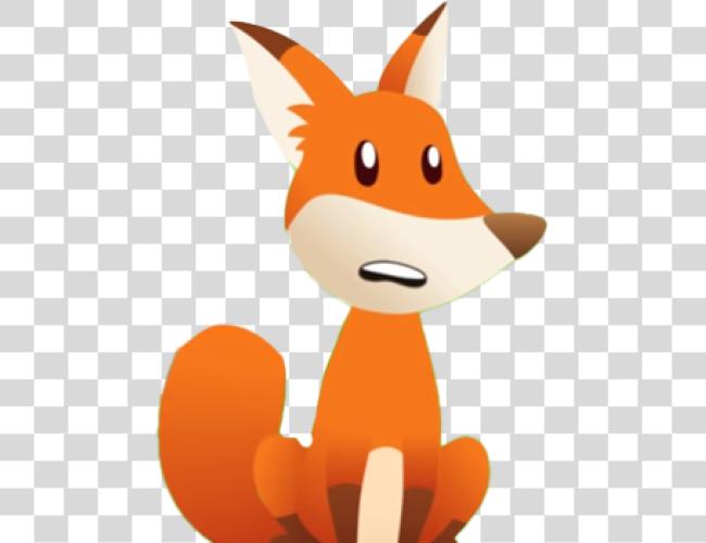 Download Illustration of Cute cartoon fox surprised Clip Art