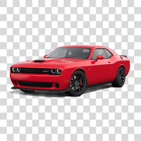 Download red Dodge Challenger SRT Hellcat PNG file