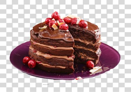 Download Cherry Chocolate Cake  PNG file