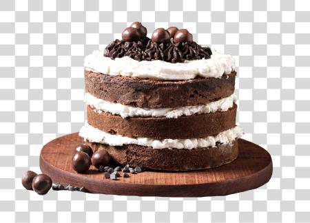 Download Chocolate Layer Cake with Whipped Cream Frosting PNG file