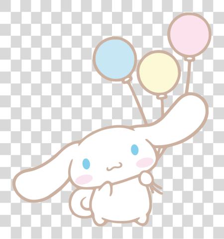 Download cinnamoroll caricatura  adorable sanrio personaje con flojo orejas con Ballons PNG file