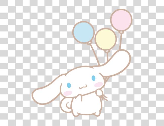 Download Cinnamoroll Cartoon  Adorable Sanrio Character with Floppy Ears with Ballons Clip Art