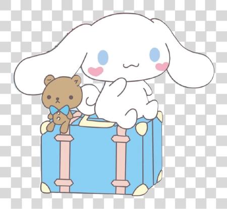 Download Cinnamoroll Sitting On Box With Mocha PNG file