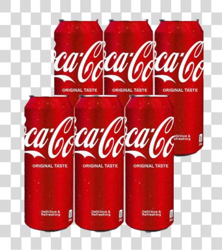 Download seis paquete of Coca-Cola latas PNG file