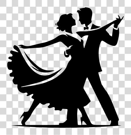 Download couple dancing in a ballroom setting PNG file