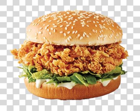 Download Crispy Chicken Burger  PNG file