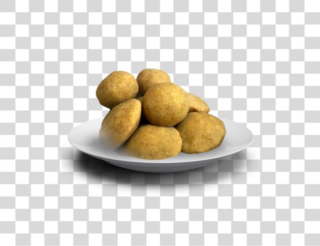 Download un plato de crujiente frito koftas Clip arte