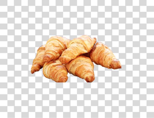 Download pila de recién horneado croissants Clip arte