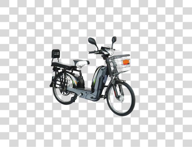 Download eléctrico bicicleta con cesta y respaldo Clip arte