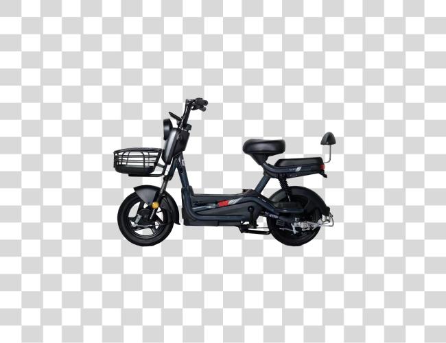 Download eléctrico scooter con cesta Clip arte