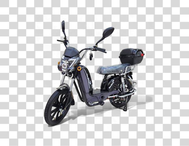 Download negro eléctrico scooter con carga caja Clip arte