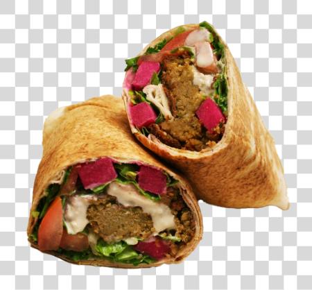 Download Falafel Veggie Packed Middle Eastern Sandwich PNG file