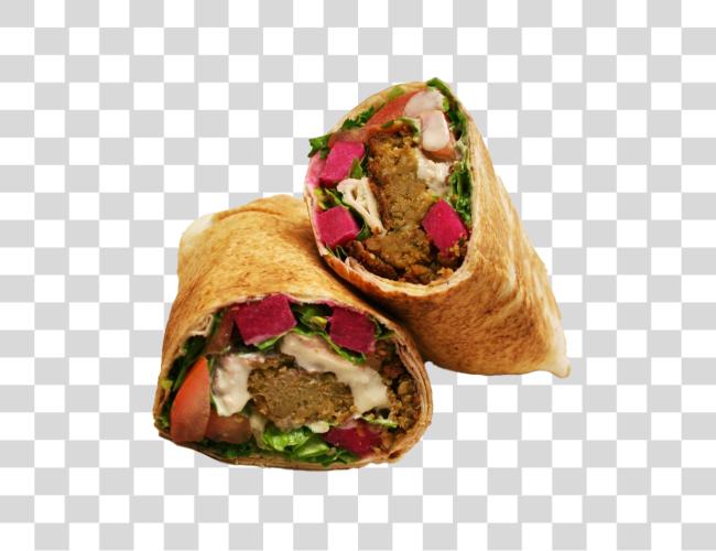 Download falafel vegetariano empacado medio oriental sándwich Clip arte