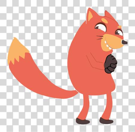 Download Grinning Fox Cartoon  PNG file