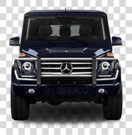 Download Front View of a Blue Mercedes Benz G Class PNG file