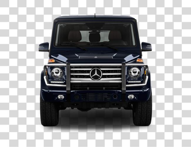 Download Front View of a Blue Mercedes Benz G Class Clip Art