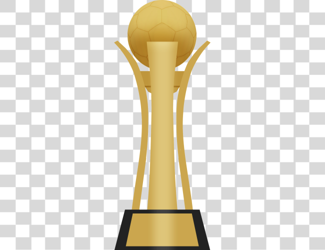 Download champions trophy illustration with big ball above Clip Art