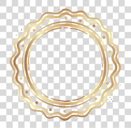 Download dorado circular marco PNG file