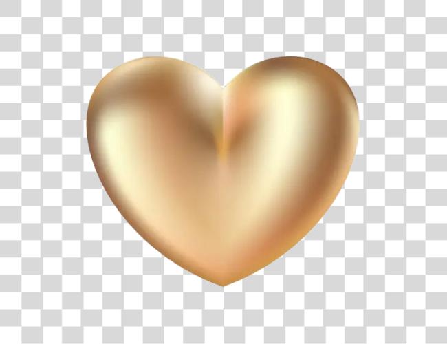 Download A Golden Heart Clip Art