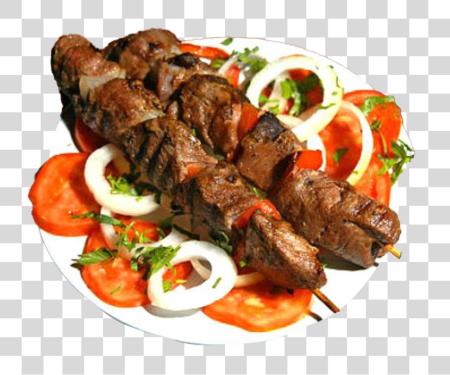 Download Plate of Grilled carne tikka PNG file