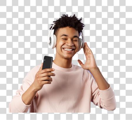 下载 Guy Enjoying 聽覺 音乐 與 Headphones PNG file