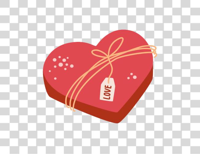 Download heart shaped gift box Clip Art