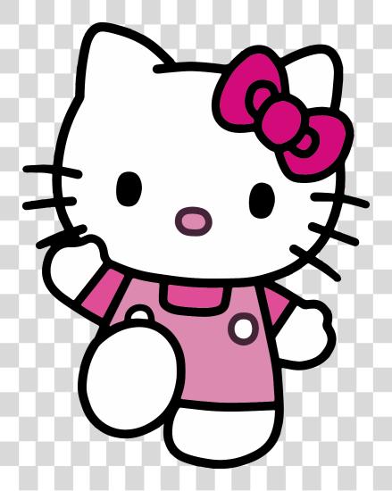 Download Hello Kitty Waving  PNG file