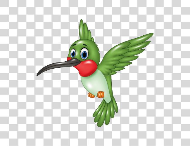 Download Hummingbird Cartoon Cute and Colorful Animated Bird Clip Art