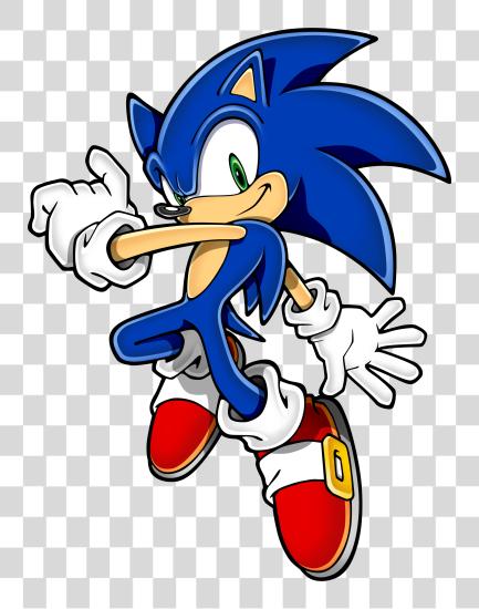 Download Sonic The Hedgehog Fast Blue Speedster Mascot PNG file