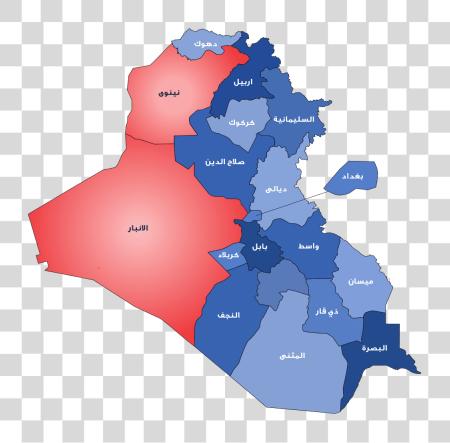 Download irak político mapa in árabe PNG file