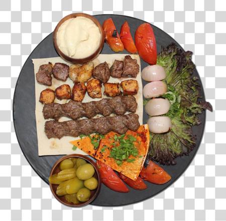 Download Kababs medio oriental mixed grill plato PNG file