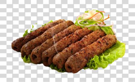 Download delicious looking Seekh Kebabs dish PNG file