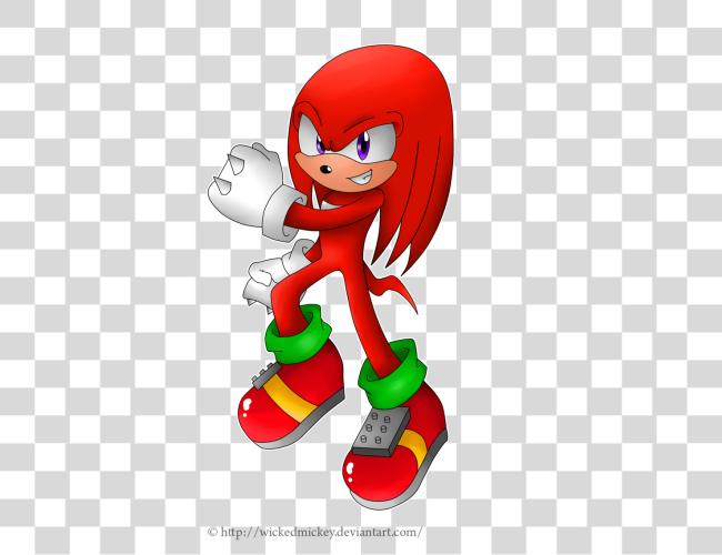 Download Knuckles the Echidna from the Sonic the Hedgehog Clip Art