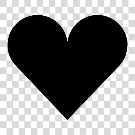 Download negro corazón silueta minimalista diseño Cutout PNG file