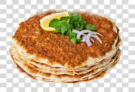 Download lahmacun turco molido carne pizza PNG file