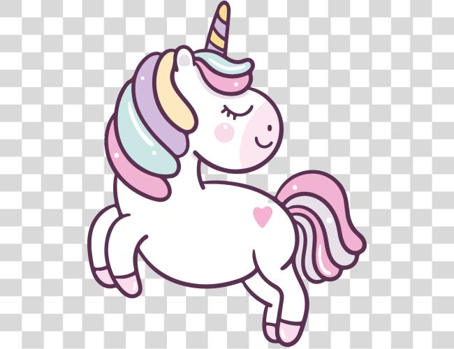 Download pequeño poni unicornio caricatura personaje en un juguetón pose Clip arte