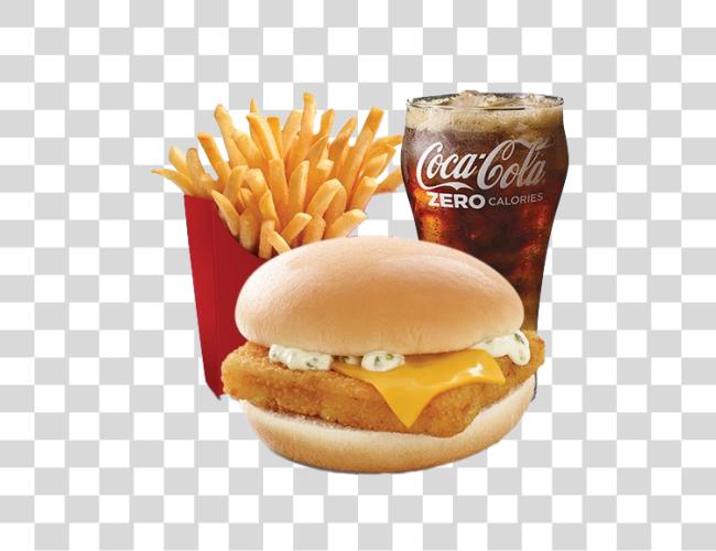 Download McDonalds Filet O Fish meal burger and pepsi glass and fried potatoes Clip Art