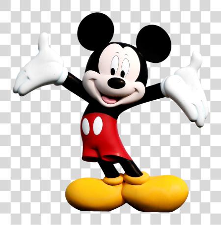 Download Mickey Mouse Cartoon Character in Classic Pose with Open Arms PNG file