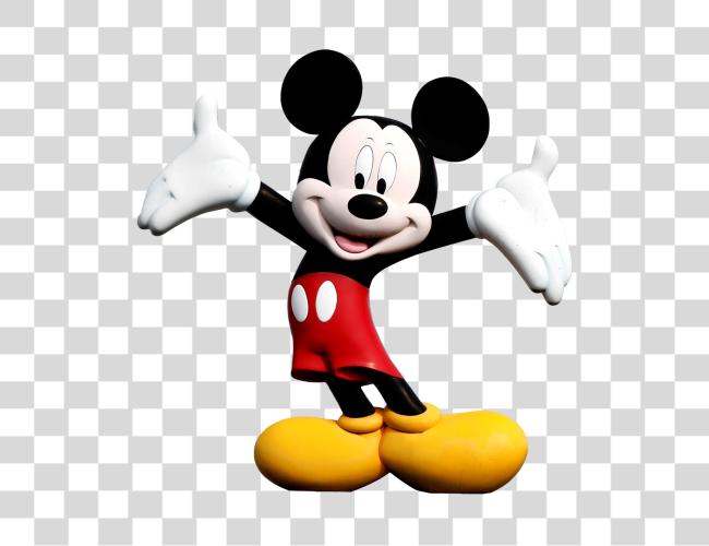 Download Mickey ratón caricatura personaje en clásico pose con abierto brazos Clip arte