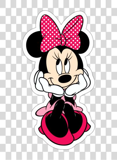 Download Minnie ratón caricatura lindo preguntándose PNG file